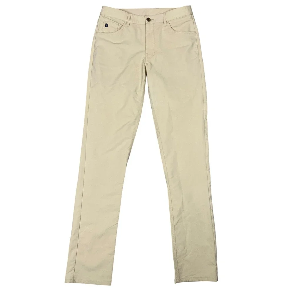Turtleson Performance 5-Pocket Stretch Golf Pants Mens 30 Khaki Beige